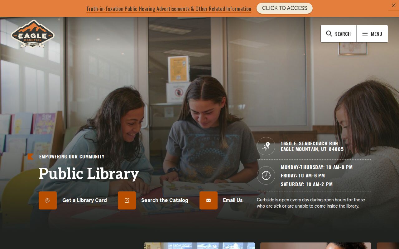 Eagle Mountain people directories library genealogy resources